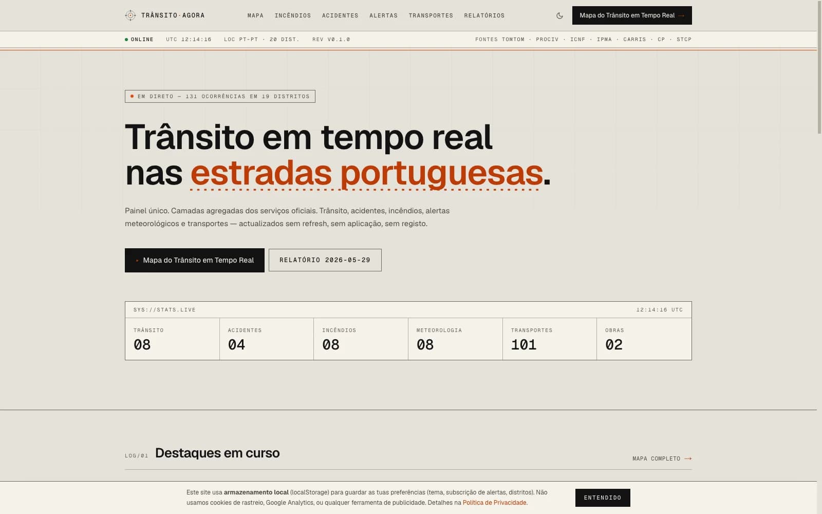 O Trânsito Agora